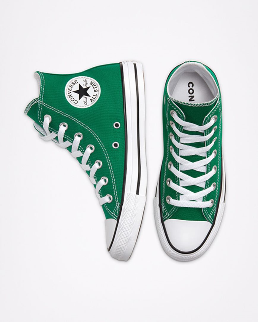 Dámské Boty Vysoké Converse Chuck Taylor All Star Classic Zelene Bílé | CZ TGSI42